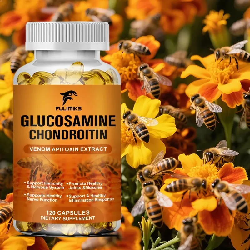 Glucosamine 1500 mg Chondroitin 1200 mg Extra Strength Capsules Joint Support Antioxidant Immune Support Supplement for Adults — image 6