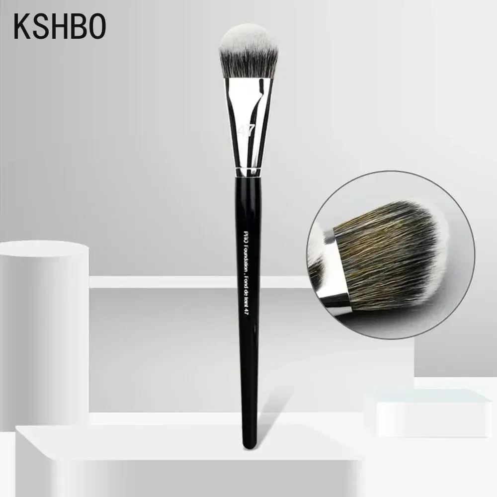 Professionelle Foundation Pinsel 47/52 Besen Kopf Flüssige Foundation Schatten Reparatur Pinsel Frauen Gesicht Basis Make-Up-Tools — image 1