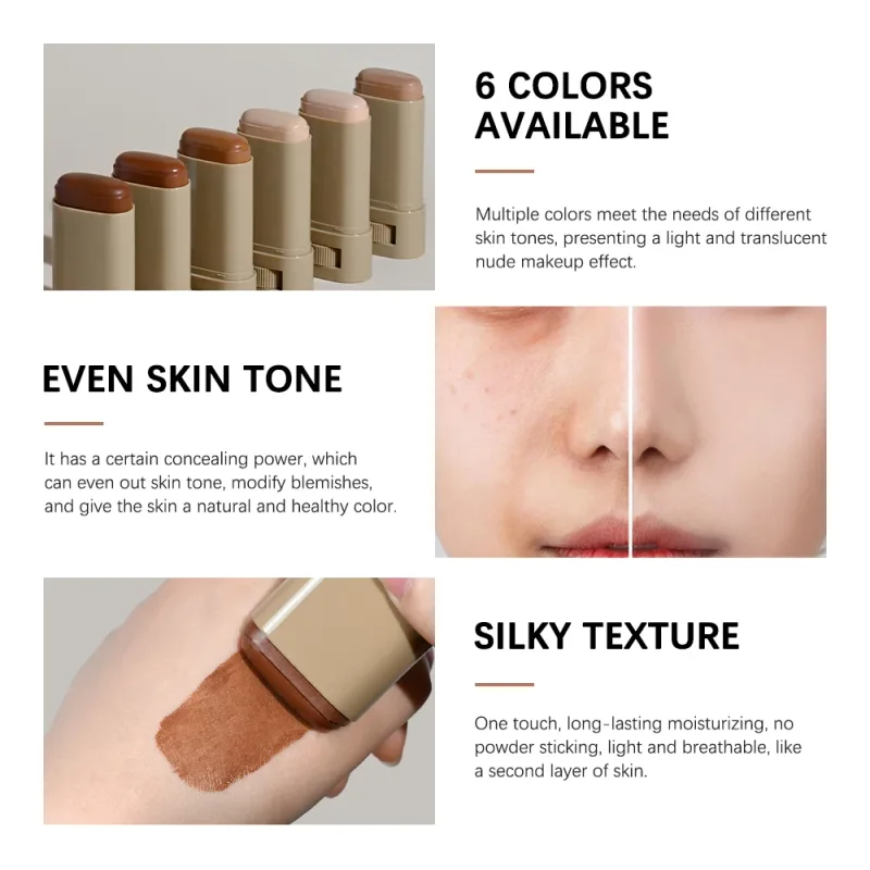 Serum Boosted Skin Tint Stick & Loose Baking Setting Powder Kawalan Minyak Mekap Alas Pakaian Panjang Mekap Sekata Tona Kulit Mekap Kemasan Matte — image 4