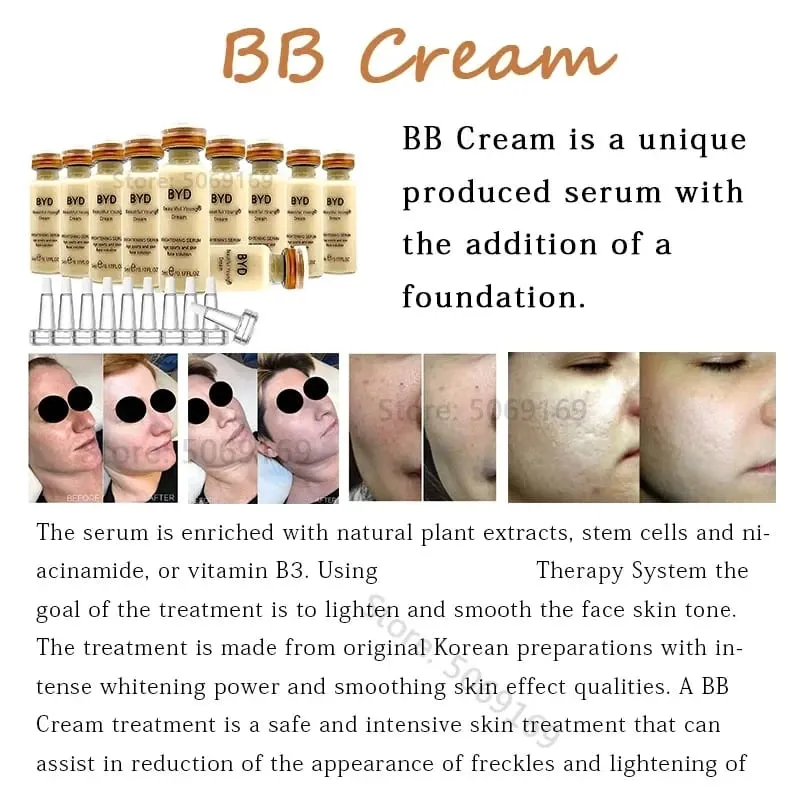 เกาหลี 5ml บีบีครีม GLOWถาวรFoundationครีมชุดWhitening Moisturizing NATURAL Nude Make Up Beauty Skin Care — image 3