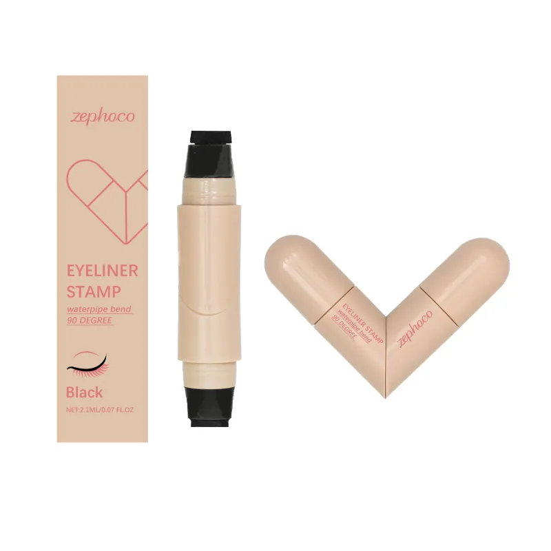 Série de canetas de delineador líquido de ponta dupla - aplicação suave para linhas perfeitas Maquiagem de olhos versátil e altamente pigmentada