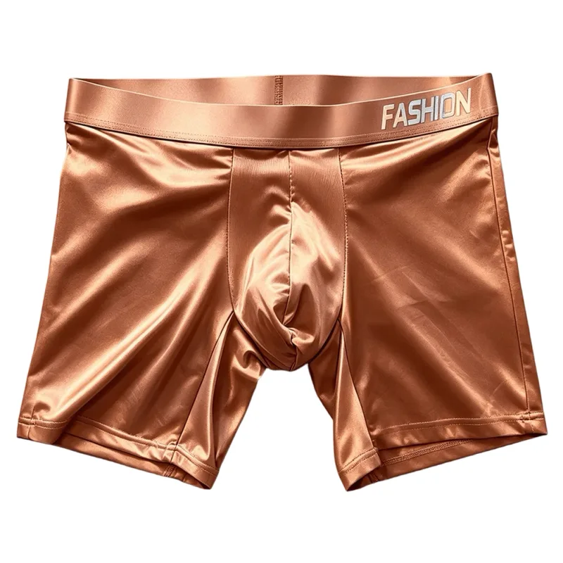 Herren-Unterwäsche, Boxer, Mann, solide, schlanke Eisseide, verlängertes Bein, Boxershorts, Ropa, mittlere Taille, Sporthöschen, männliche Unterhose — image 3