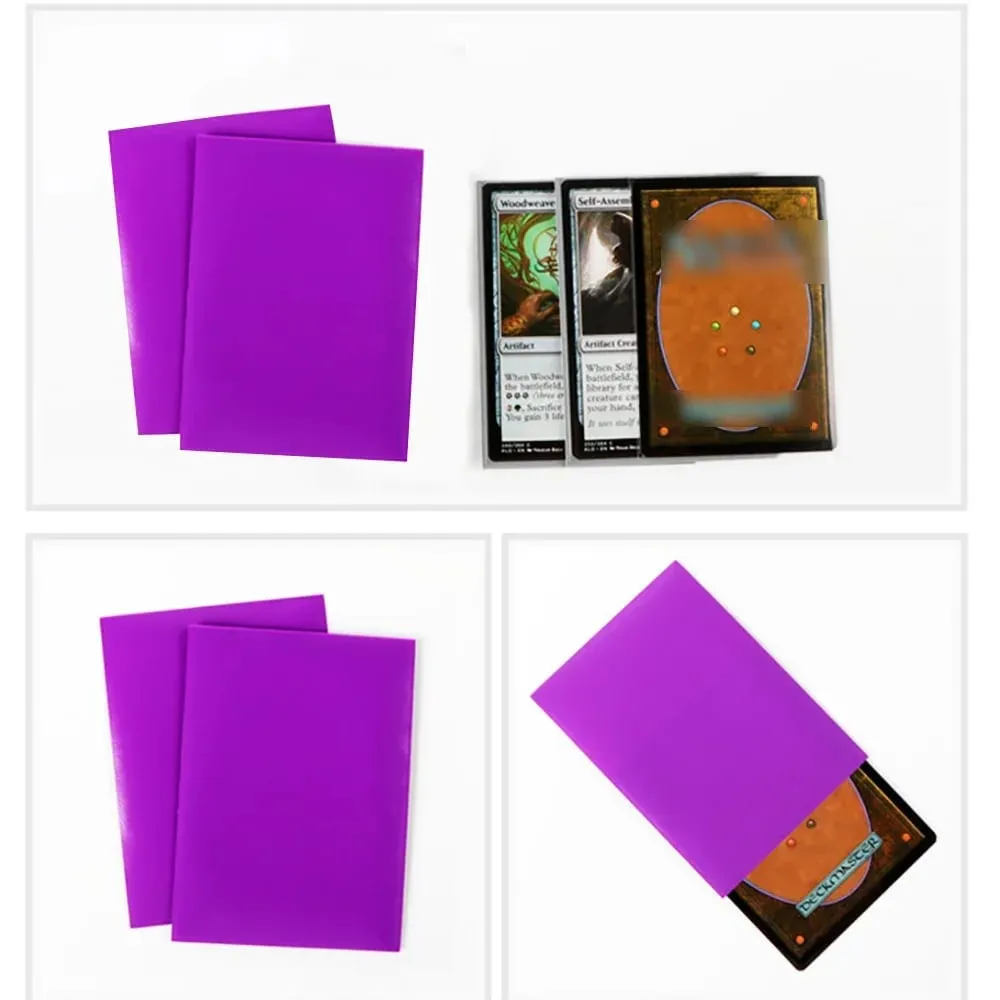 50 Buah 66X91Mm Matte Padat Ukuran Standar Lengan Kartu Toploading Kartu Perdagangan Pelindung Penutup Kartu untuk MGT/PTCG — image 2