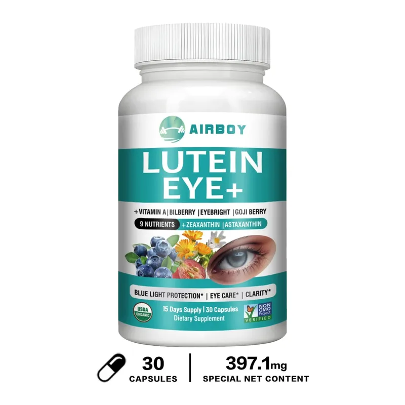 Lutein Eyes - Bilberry Extract and Zeaxanthin - Support Eye Strain and Vision Health Macular Health — image 8