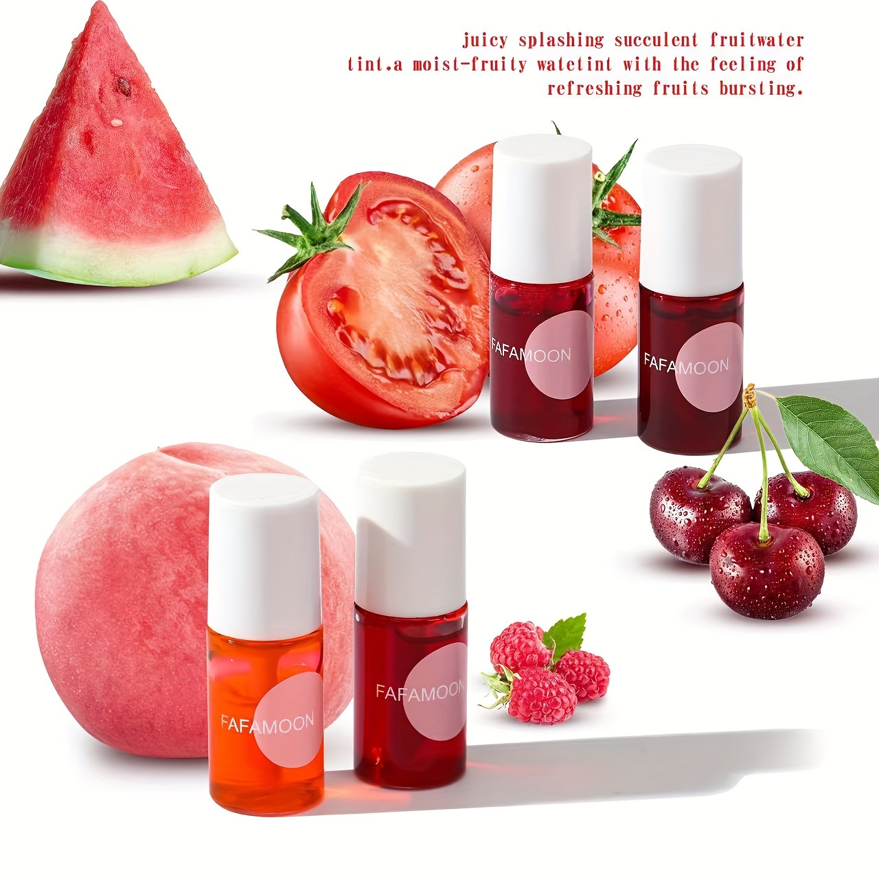 Teinte fruitée pour les lèvres, brillant à l'eau, liquide hydratant, imperméable, antiadhésif, pigment élevé, couleurs vibrantes longue durée — image 3