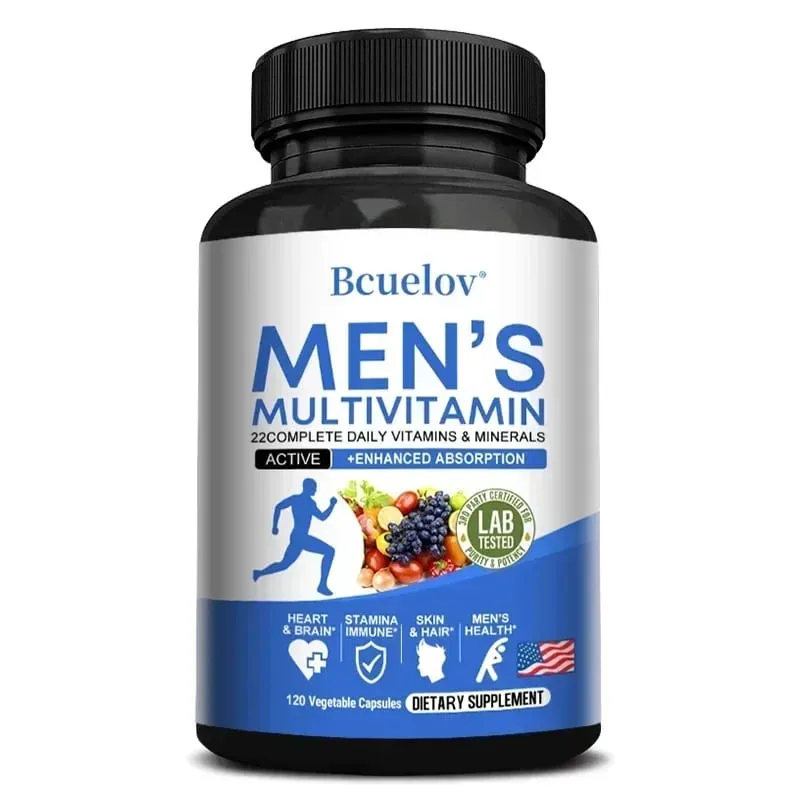 Multivitamin for Men - Daily Multivitamin for Energy Focus & Brain Men's Health Complex Non-GMO120 120 Vegetarian Capsules — image 9
