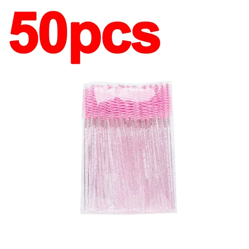 Berus Mikro 50/100pcs baharu untuk Berus Bulu Mata Berus Spoolie Kristal Sikat Kening Alat Kecantikan Solek untuk Bulu Mata HZS24 — image 9