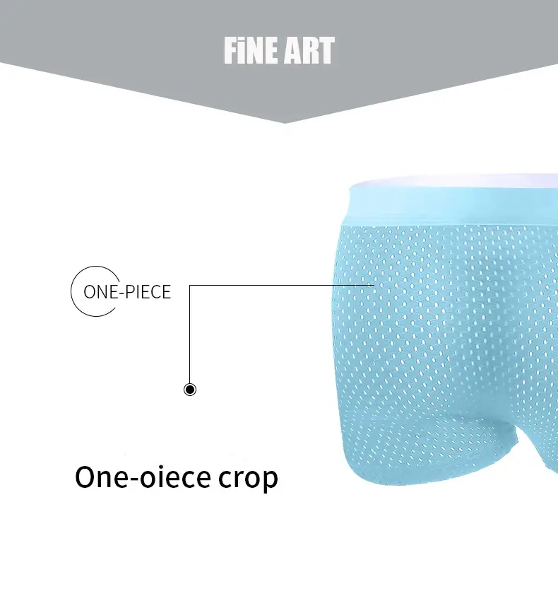 5 stuks heren boxershorts ijszijde ondergoed grote maten onderbroeken koel ademend sexy slank slipje mesh lingerie groothandel veel 3256809239733736 — image 6