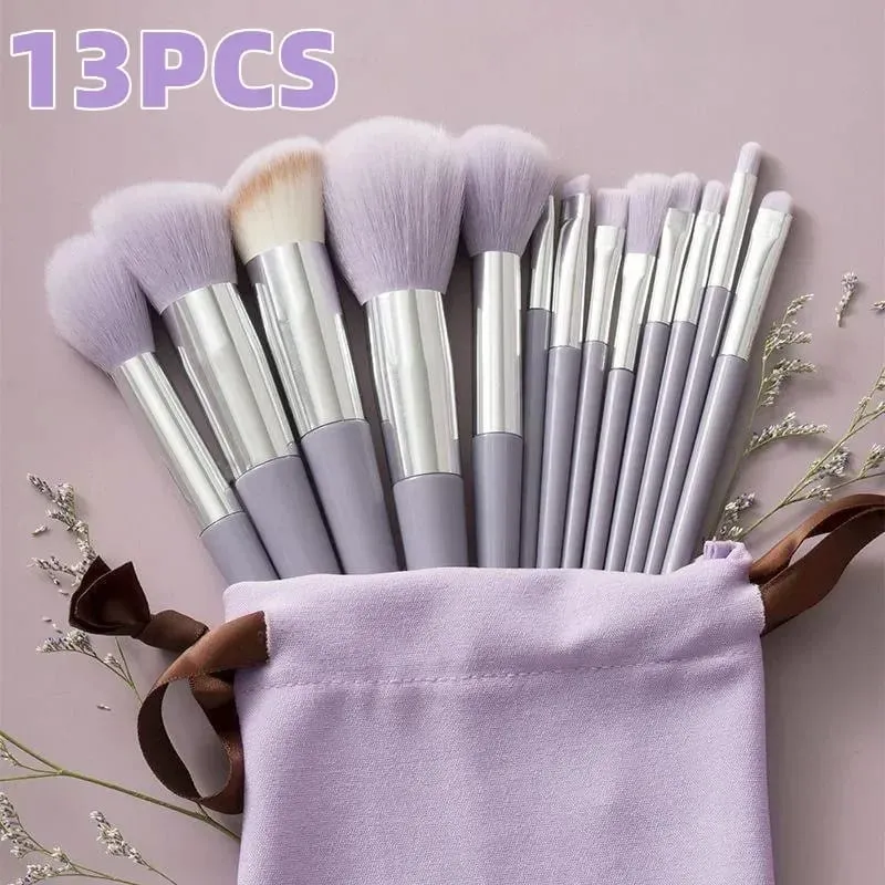 13 ชิ้นชุดแปรงแต่งหน้า Eye Shadow Foundation ผู้หญิงเครื่องสำอางค์แปรงอายแชโดว์ Blush Blending Beauty Soft Make Up Tools — image 1
