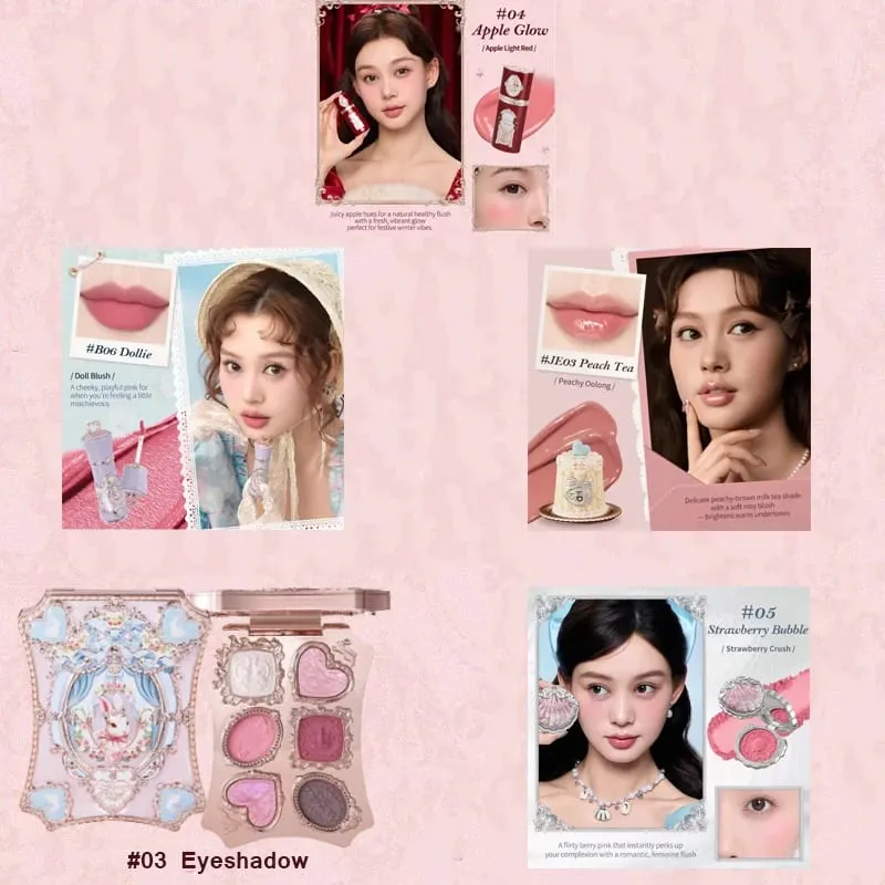 Flower Knows Kit per il trucco Set regalo completo per trucco professionale Sirena Angelo Evidenzia Cigno Rossetto Set da 5 pezzi — image 7
