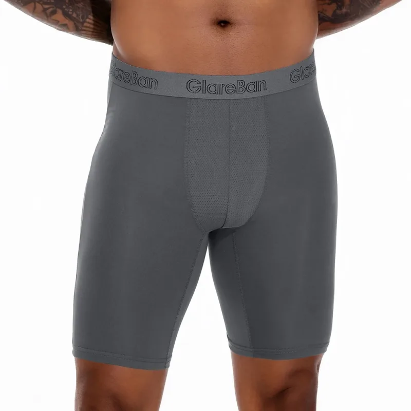 4 Pieces Mixed Colors Quick-Dry Long Leg Boxer Briefs Underpants Underwear For Home And Sports Hight Quality Male Panties Pants — image 8