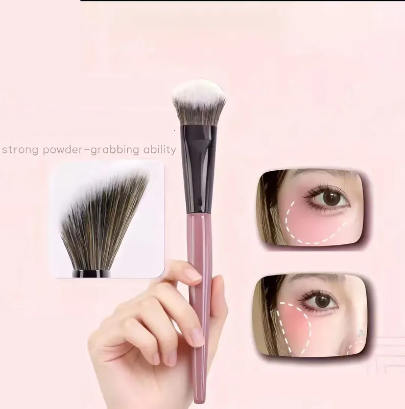 1 Buah Kuas Foundation Profesional untuk Wanita Kosmetik Foundation Powder Blush Kabuki Blending Make Up Brush Alat Kecantikan — image 7