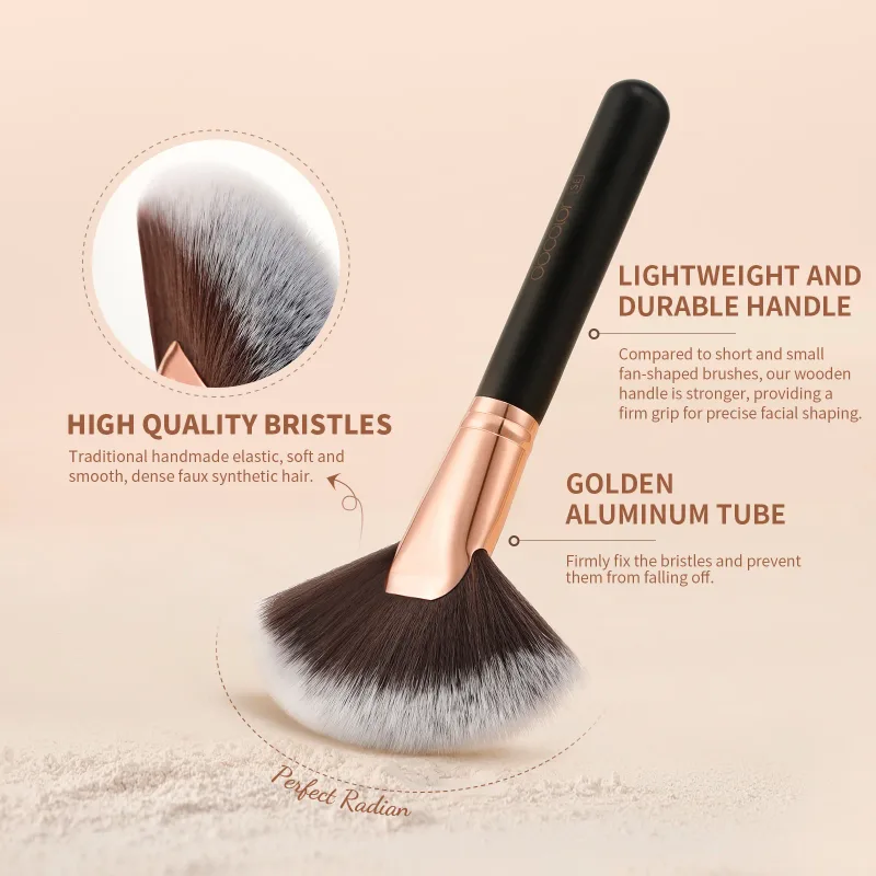 Docolor 1 Stücke Weiche Große Fan Make-Up Pinsel Foundation Rouge Pulver Textmarker Puderpinsel Kosmetik Professionelle Frauen Gesicht