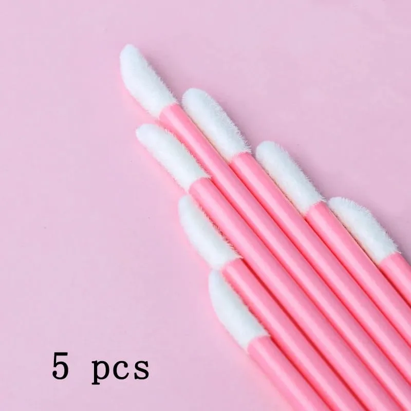 Štětce na make-up 5/50/100 ks štětce na černé rty Aplikátor štětce na řasy Lesklé rtěnky Hůlky Kosmetický profesionální nástroj na líčení — image 11