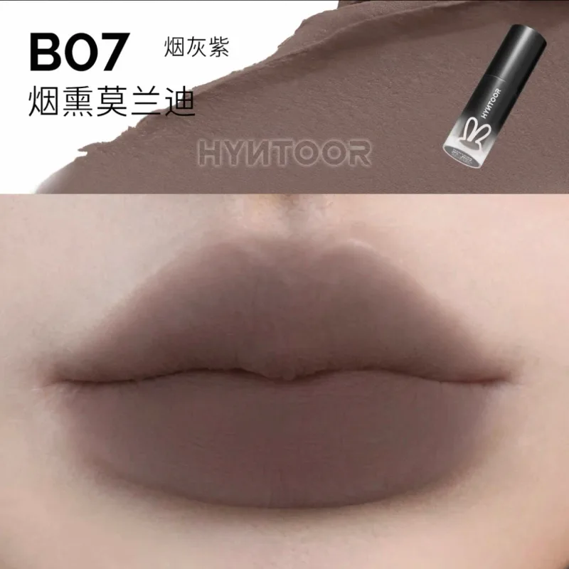 Hyntoor Black Lipgloss Glitter Gothic Gincu Set Dwi Warna Perak Matte Berkhasiat Dark Satin Metalic Kesan Berasap Harian — image 13