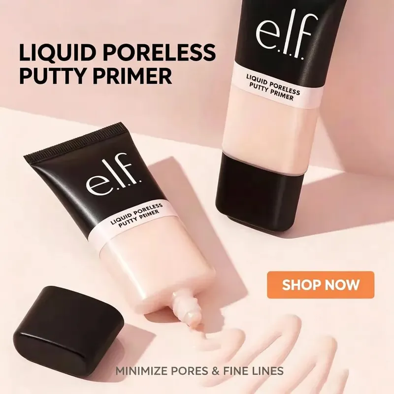 Elf. Flüssiger, porenloser Kitt, Grundierung, Creme, Textur, Gesichts-Make-up-Basis, Porenminimierung, Ölkontrolle, Makellose Hautkosmetik — image 3