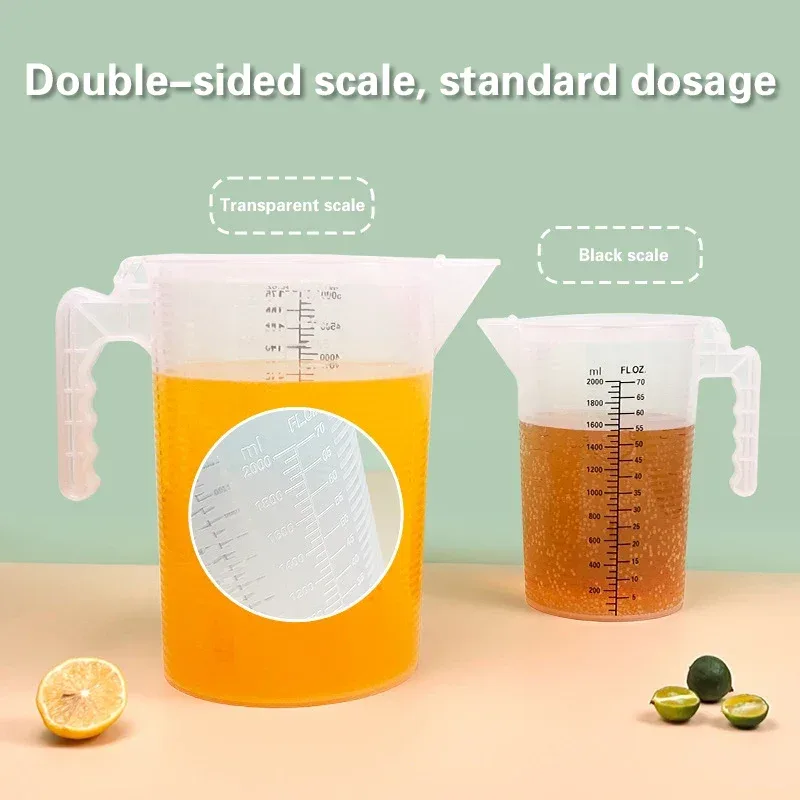 100-5000ml Thickened Plastic Measuring Cup with Scale Food Grade Measuring Cup Experimental Measuring Cup Beaker Plastic Cup — image 3