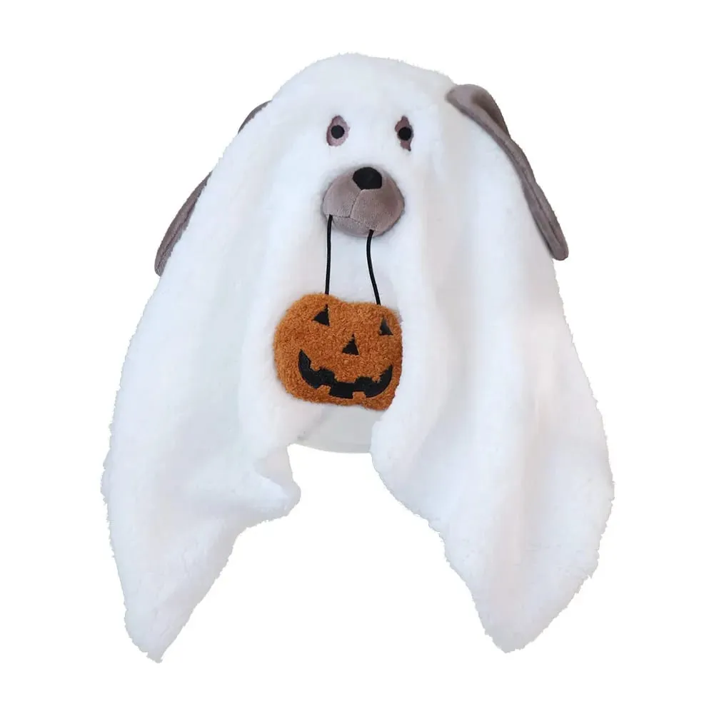 สนุกน่ารัก Ghost Dog หมอนผ้าฝ้าย PP สีขาวของขวัญฮาโลวีนตกแต่งห้องค้างคาวโยนหมอนห้องนอน