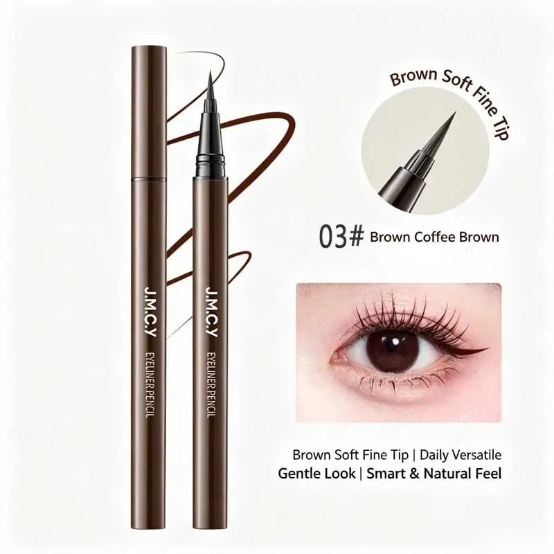 1 ชิ้นสีดำ Eye Make-up Liquid Eyeliner Lasting กันน้ำไม่ซีดจางเครื่องมือแต่งหน้าความงาม Quick Dry Non Halo Dye อายไลเนอร์ — image 9
