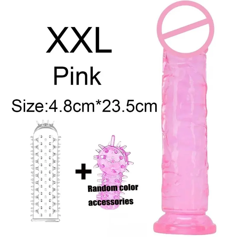 Super Economico Realistico Morbido Donne Erotiche Anali Grande Dildo Ventosa Jelly Dick Giocattoli Del Sesso Morbido Clitori Masturbatori Vaginali Pene — image 16