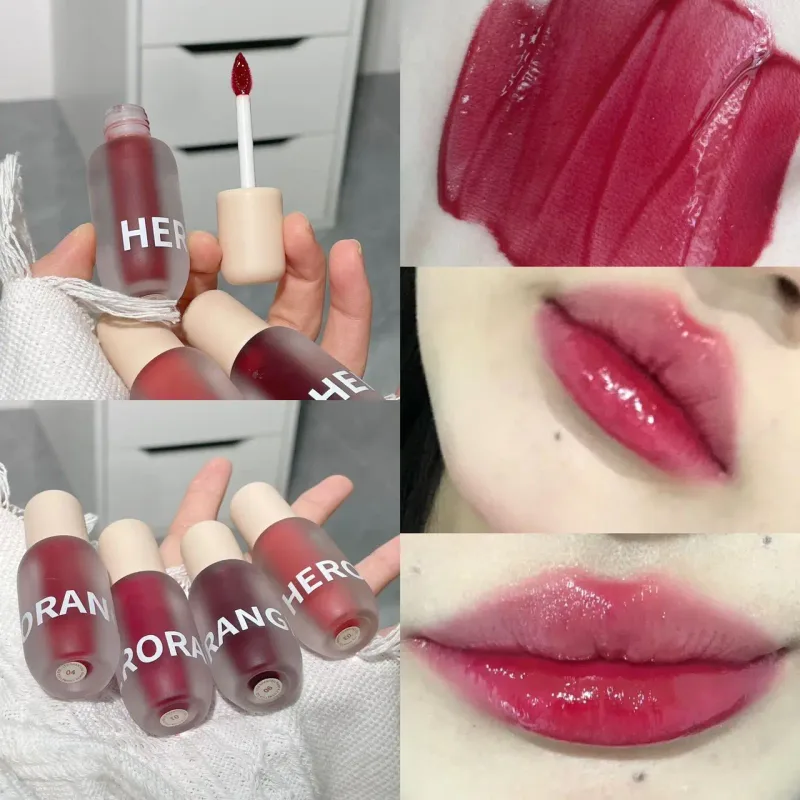 Matte Frosted Lip Gloss ลิปสติกเนื้อลิควิดไม่เหนียวเหนอะหนะให้ความชุ่มชื้น พิกเมนต์สีริมฝีปาก เครื่องสำอางแต่งหน้ารายวัน — image 3