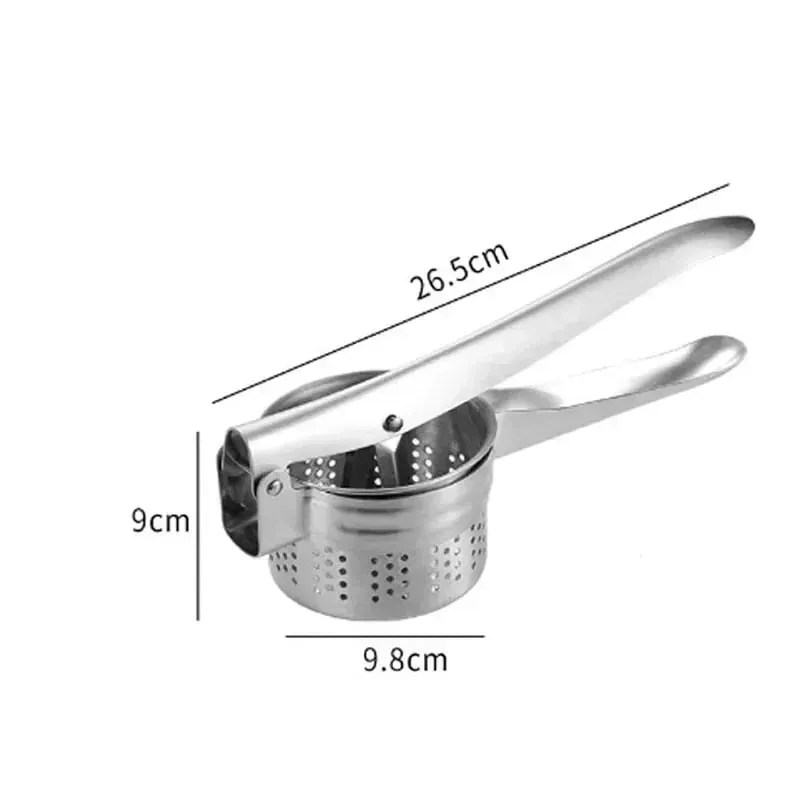 Masher Ricer Prasa Puree Ziemniaczane Ze Stali Nierdzewnej Kruszenie Puree Owoce Warzywa WyciskaczSokowirówka Prasa Ekspres Narzędzia Kuchenne — image 7