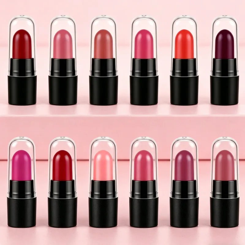 DNM Mini Capsule ลิปสติก 12 สี Matte กันน้ำทนทานและไม่ง่ายที่จะติดถ้วยสี Rendering ลิปสติก — image 5