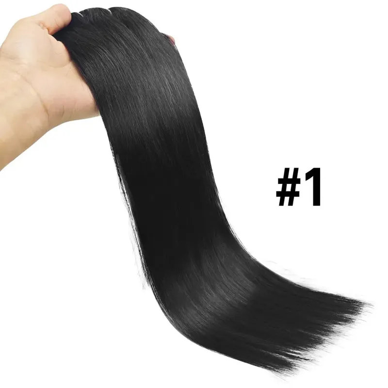 Clip In Hair Extensions #6 Chestnut Brown Double Weft Thick 120G 8Pcs Silky Straight Brazilian Clip In Human Hair Extensions — image 10
