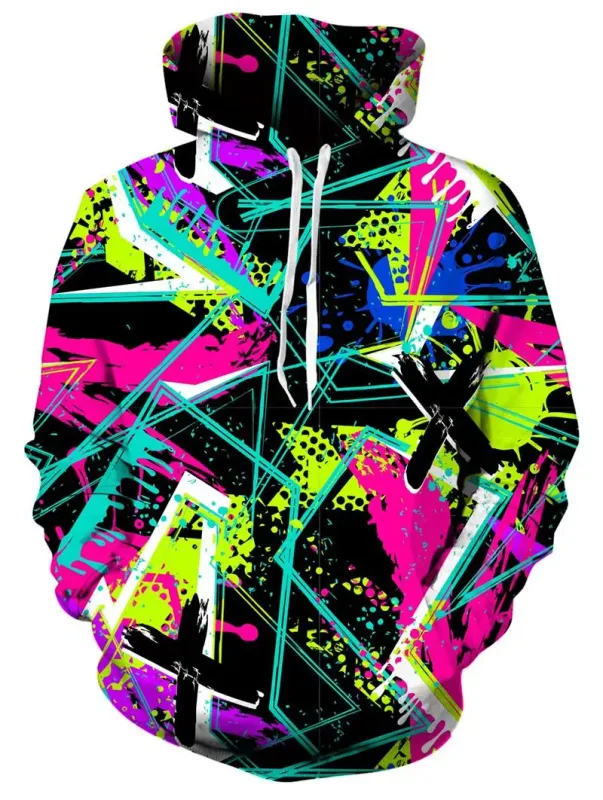 Męskie bluzy z kapturem zwierzęcy nadruk kota 3D wzór z kapturem jesienna bluza z kapturem z kieszenią bluza z kapturem Streetwear luźna wygodna — image 8