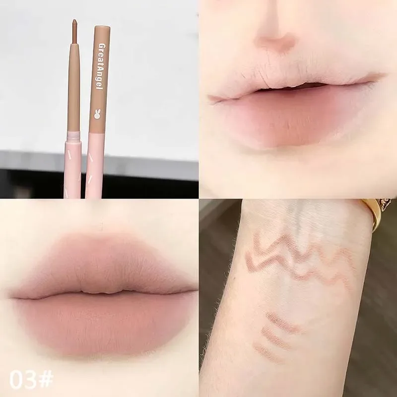 Korean Lip Liner Waterproof Matte Lip Liner Pencil Non-stick Cup Smooth Lip Contour Pen Nude Pink Brown Lip Makeup For Women — image 11
