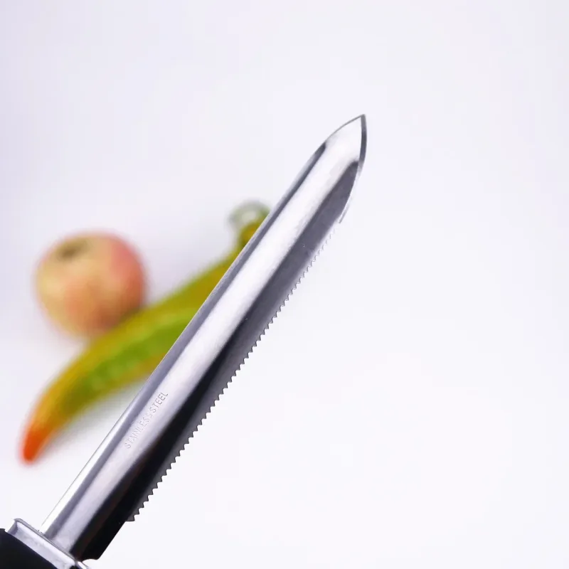 Chili Core EXTRACTOR แบบพกพาสแตนเลส Zucchini Courgette แตงกวา Corers พิเศษ Gadgets ครัวพร้อมขอบหยัก — image 4