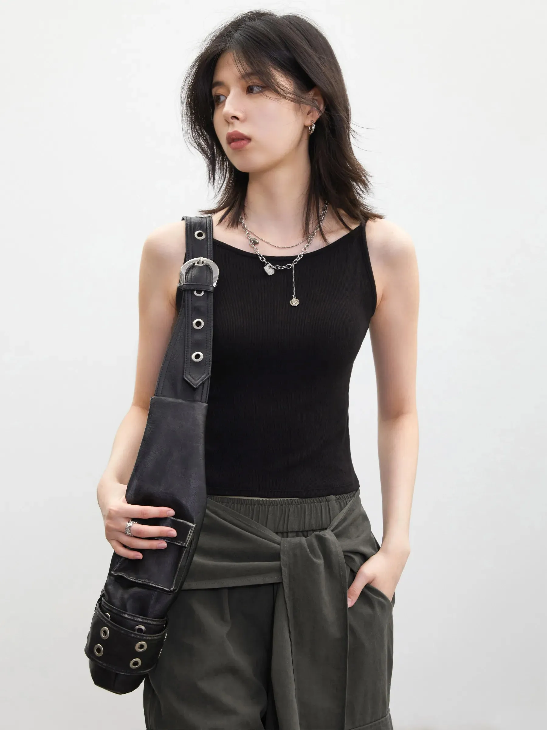 VEN 女性ボトム Tシャツ固体新スリムマイクロ弾性タンク胸クッション付きレディースキャミソールベスト女の子夏 2026