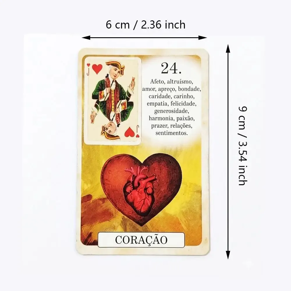 Classique Lenormand Talia 9*6cm - 37 kart wróżbiarskich w stylu vintage - Klasyczna edycja portugalska, podwójnie tłoczony karton — image 3