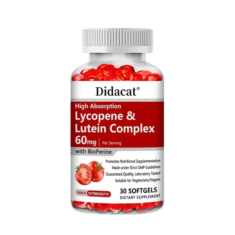 Lycopene + Lutein Complex 60mg with Bioperine Dietary Supplement for Prostate Heart & Eyes Health Antioxidant Non-GMO — image 9