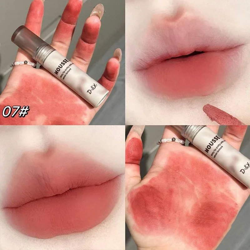 Gothic Matte ลิปสติกสีดำกันน้ำ Mousse Mud Nude สีน้ำตาลลิปสติก Dark สีม่วง Punk Lip GLOSS แต่งหน้า Non-Stick Tint — image 14