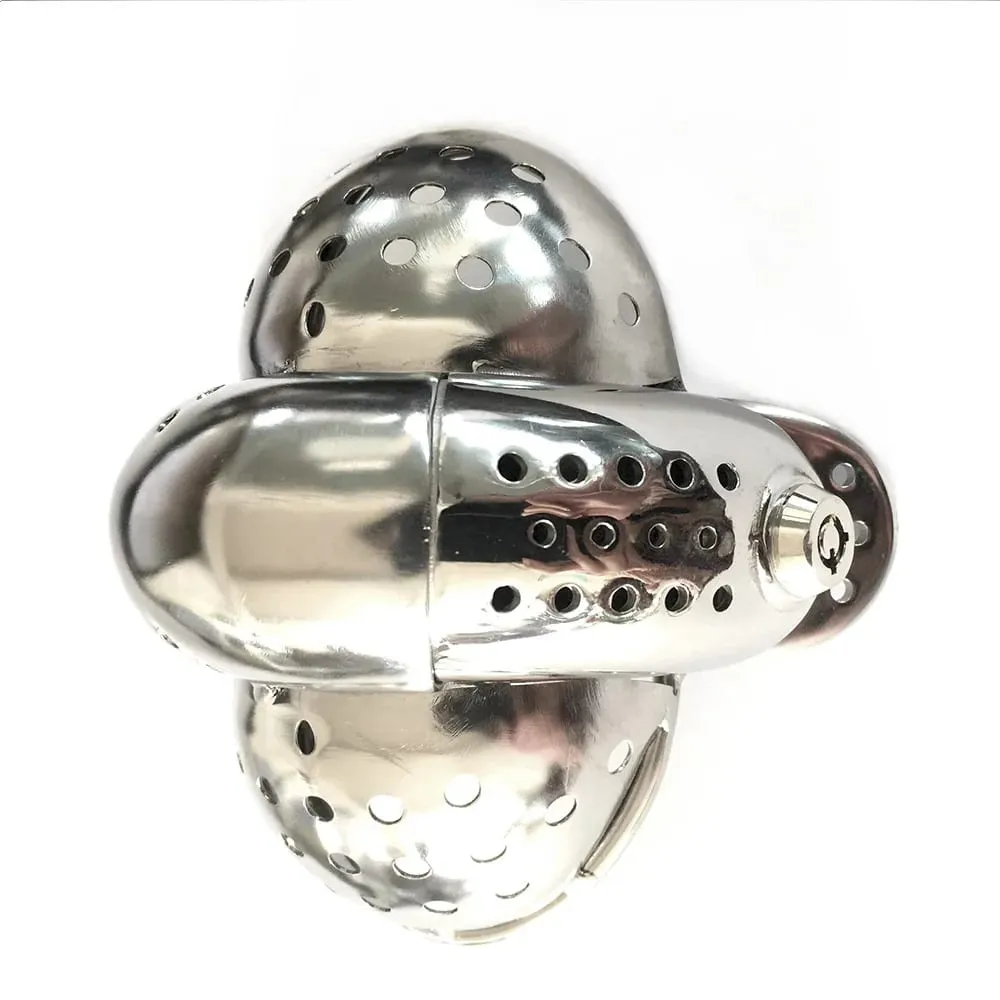 Male Stainless Steel Chastity Belt Cock Cage EMCC Lock Adjustable Metal Chastity Belt BDSM Adult Products Sex Toy for Men — image 6