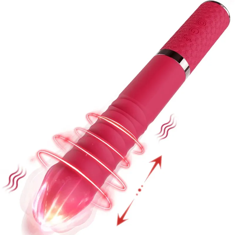 Vibromasseur de poussée G Spot vibrateur clitoridien étanche et Rechargeable réaliste Silicone gode vibrateur Rose jouets sexuels pour les femmes