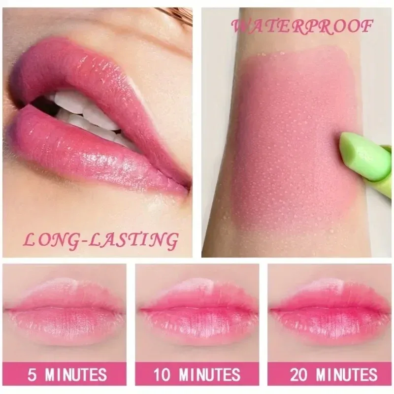Aloe Vera Moisturizing ลิปสติกธรรมชาติยาวนานอุณหภูมิสีเปลี่ยน Lip Balm Fade-Resistant Nourishing LIPS Care แต่งหน้า — image 6