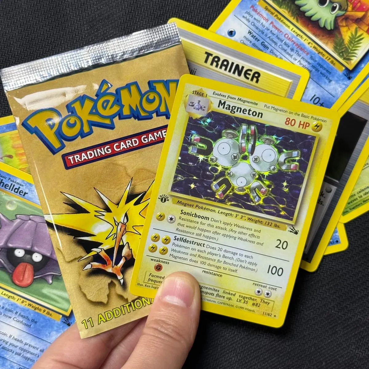11 Karten/Packung PTCG Booster Packs Ersatzkarte Dschungel/Fossil/Basisset Charizard Blastoise Venusaur PKM Brettspiel-Sammelkarten — image 3