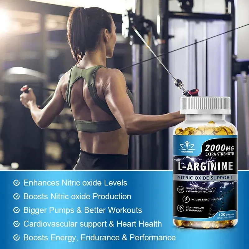 Super Arginina - Integratore pre-esercizio da 2000 mg - Promuove la crescita muscolare e rafforza l'energia e la resistenza muscolare — image 6