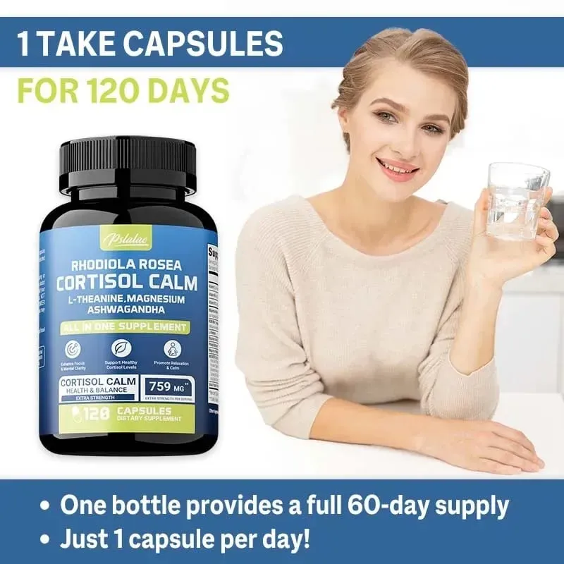16-in-1 Super Calm Cortisol Manager Supplement - Verbetert de focus en mentale helderheid Verlicht vermoeidheid voor dames en heren — image 6