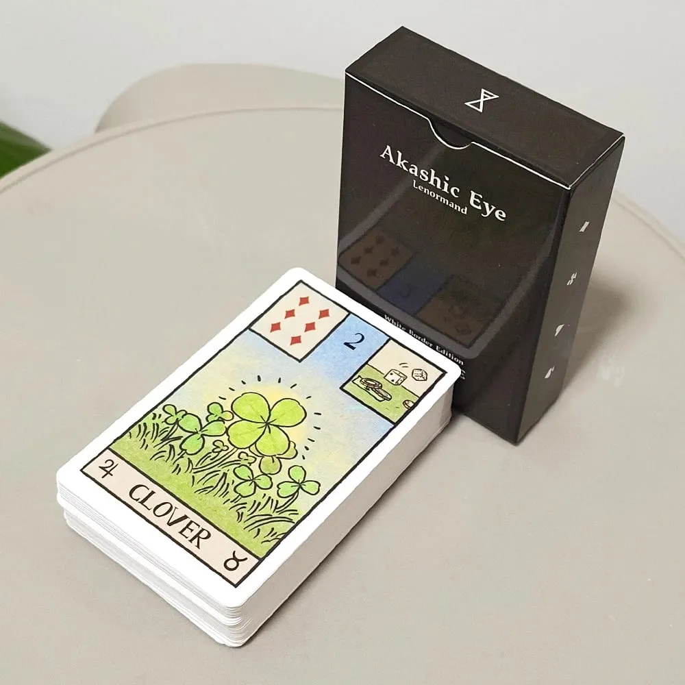 9*6cm Akasha-Auge Lenormand: Weissagungsset mit 61 Karten (36 traditionelle + 12 neue + 13 optionale) moderne illustrierte Orakelkarten — image 3
