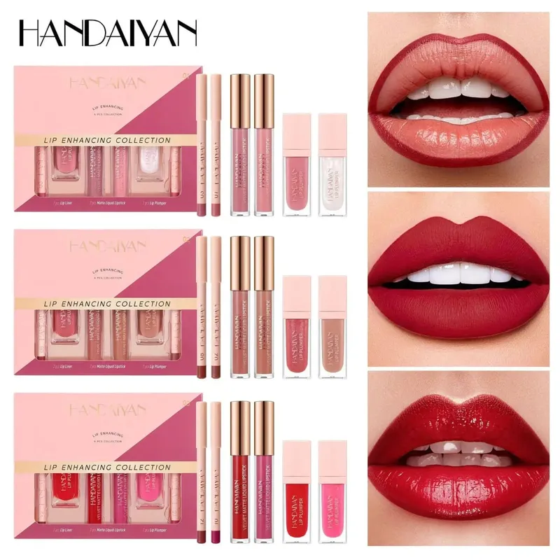 Matte Liquid Lipstick 6Pcs Set Waterproof Long Lasting Lip Plumper Hydrated Non Fade Makeup Gift Collection — image 2
