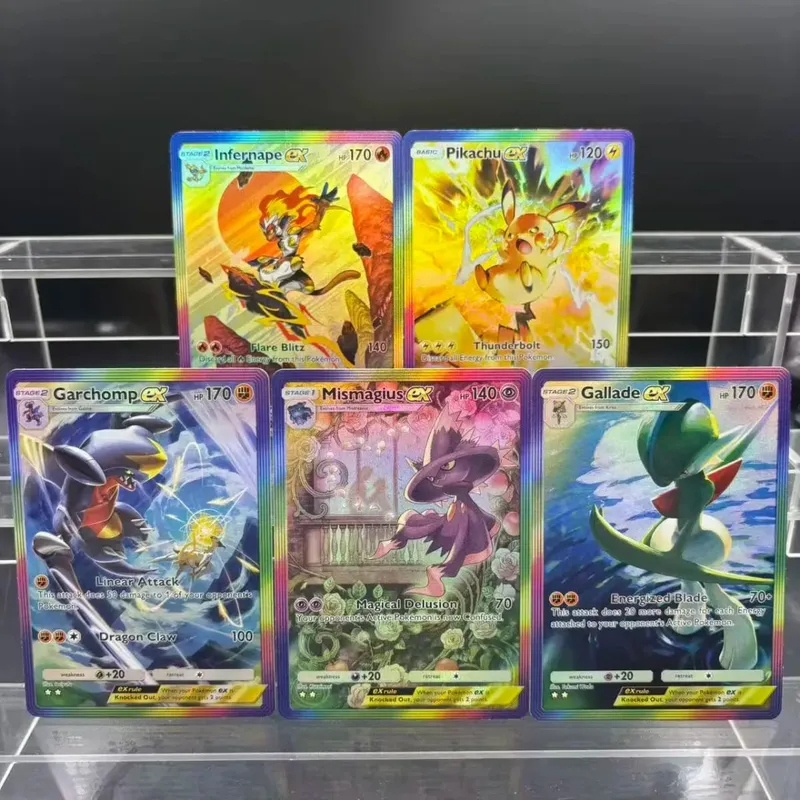 5ks DIY POCKET Collection Cards Mewtwo Leafeon ex Self Made Single Card Klasická hra Anime Card Gift Toy