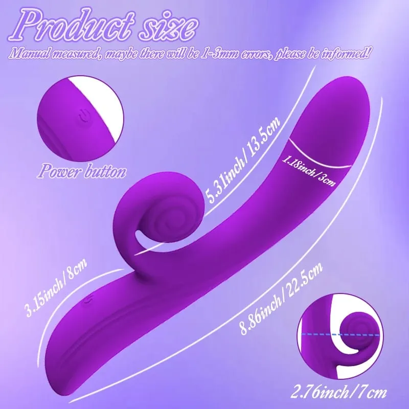 Vibratore a lumaca Punto G Penetrazione del dildo Lumaca flessibile per stimolazione perfetta del clitoride 10 modalità Piacere Giocattolo del sesso per Womanz — image 3