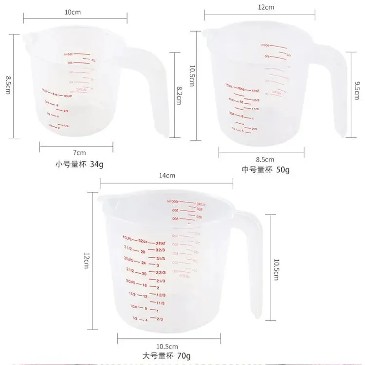 250/500/1000ML Easuring ถ้วยวัดถ้วยและช้อนเหยือกพลาสติก Digital KITCHEN Scale เบเกอรี่เครื่องมืออุปกรณ์จับเวลา — image 8