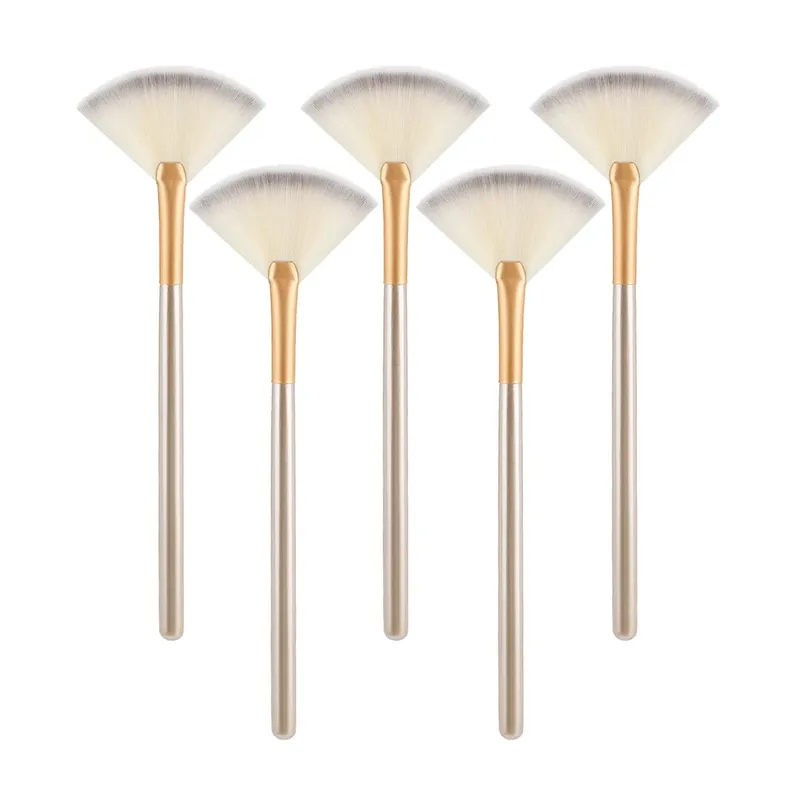 New Practical Facial Brushes Fan Makeup Brushes Soft Portable Mask Brushes Cosmetic Tools for Ladies Girls Nail Charm Beaut