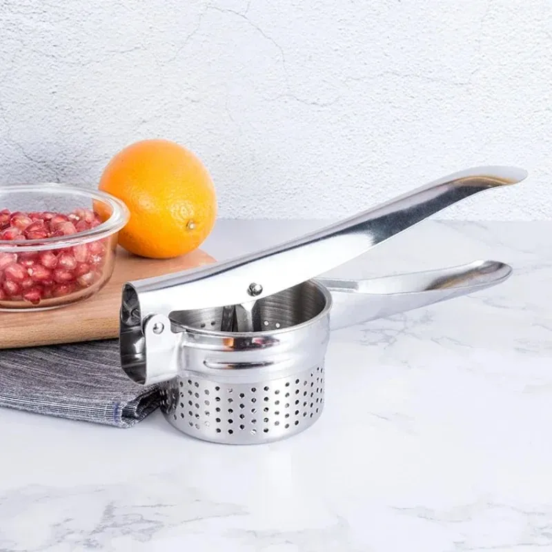 Masher Ricer Prasa Puree Ziemniaczane Ze Stali Nierdzewnej Kruszenie Puree Owoce Warzywa WyciskaczSokowirówka Prasa Ekspres Narzędzia Kuchenne — image 9