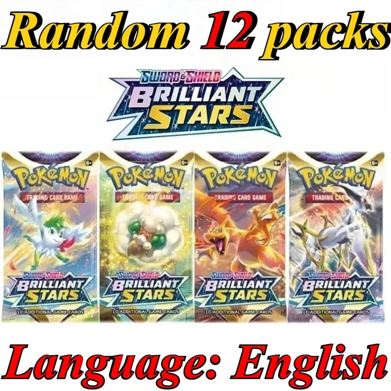 10 pacchetti di carte Pokémon Stelle luminose 151 evoluzioni prismatiche PALDEAN FATES Regalo di carte di transazione di battaglia di rinforzo inglese — image 10