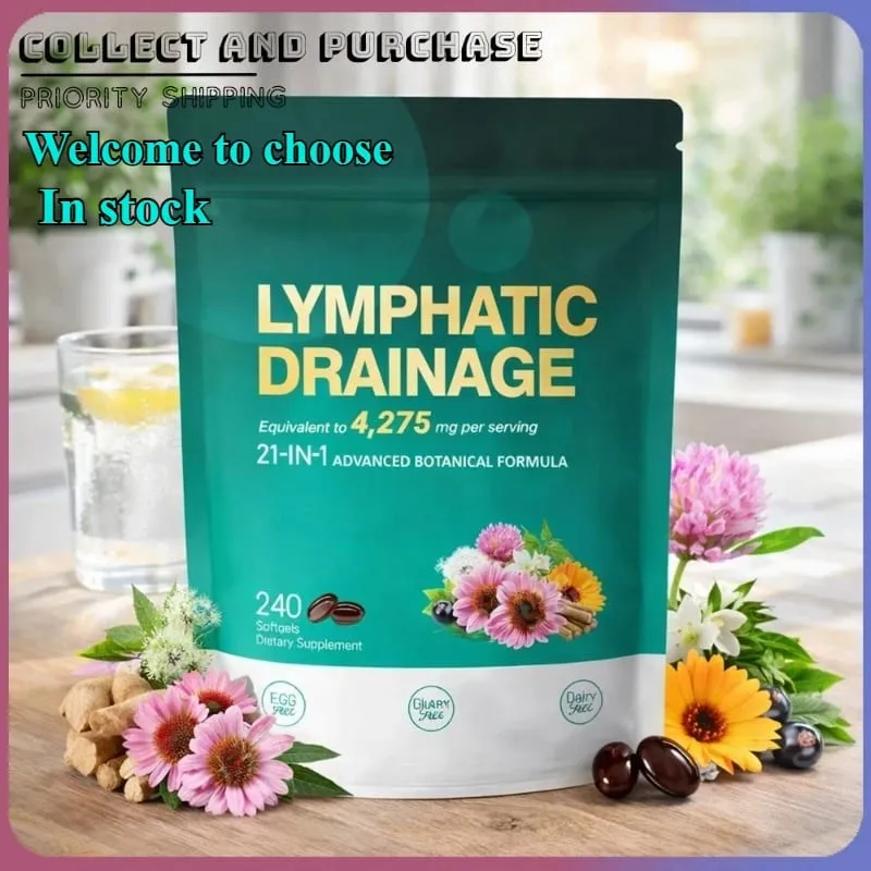 Sistem Kapsul Drainase Limfatik 21 in 1 4275mg Mendukung 240 Gel Lunak dengan Campuran Herbal dan Dandelion Burdock & Kunyit — image 2